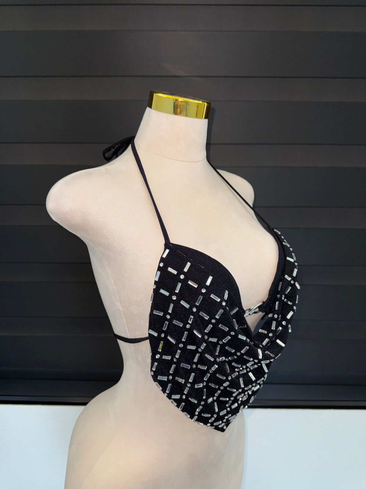 Rhinestone Bandana Halter Top