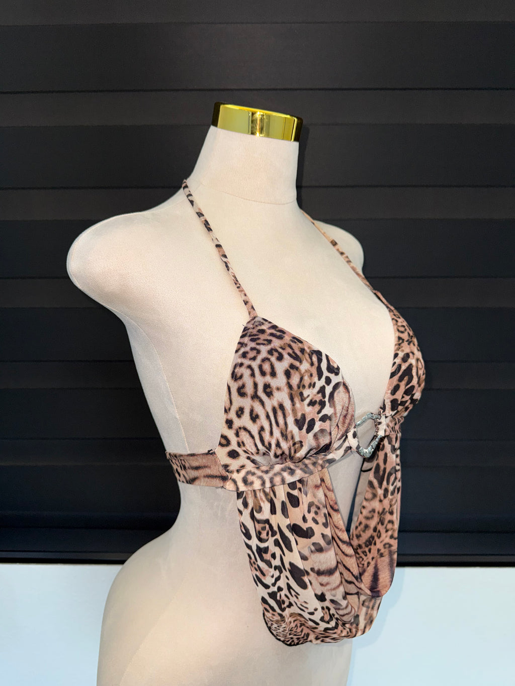 Leopard Halter Top