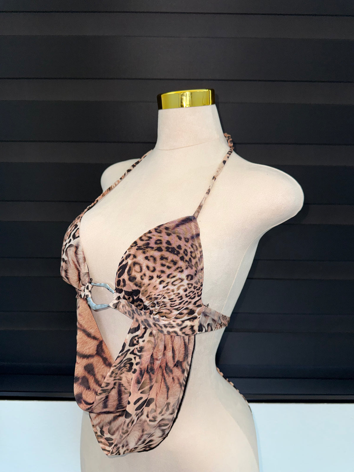 Leopard Halter Top