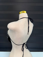 Rhinestone Bandana Halter Top