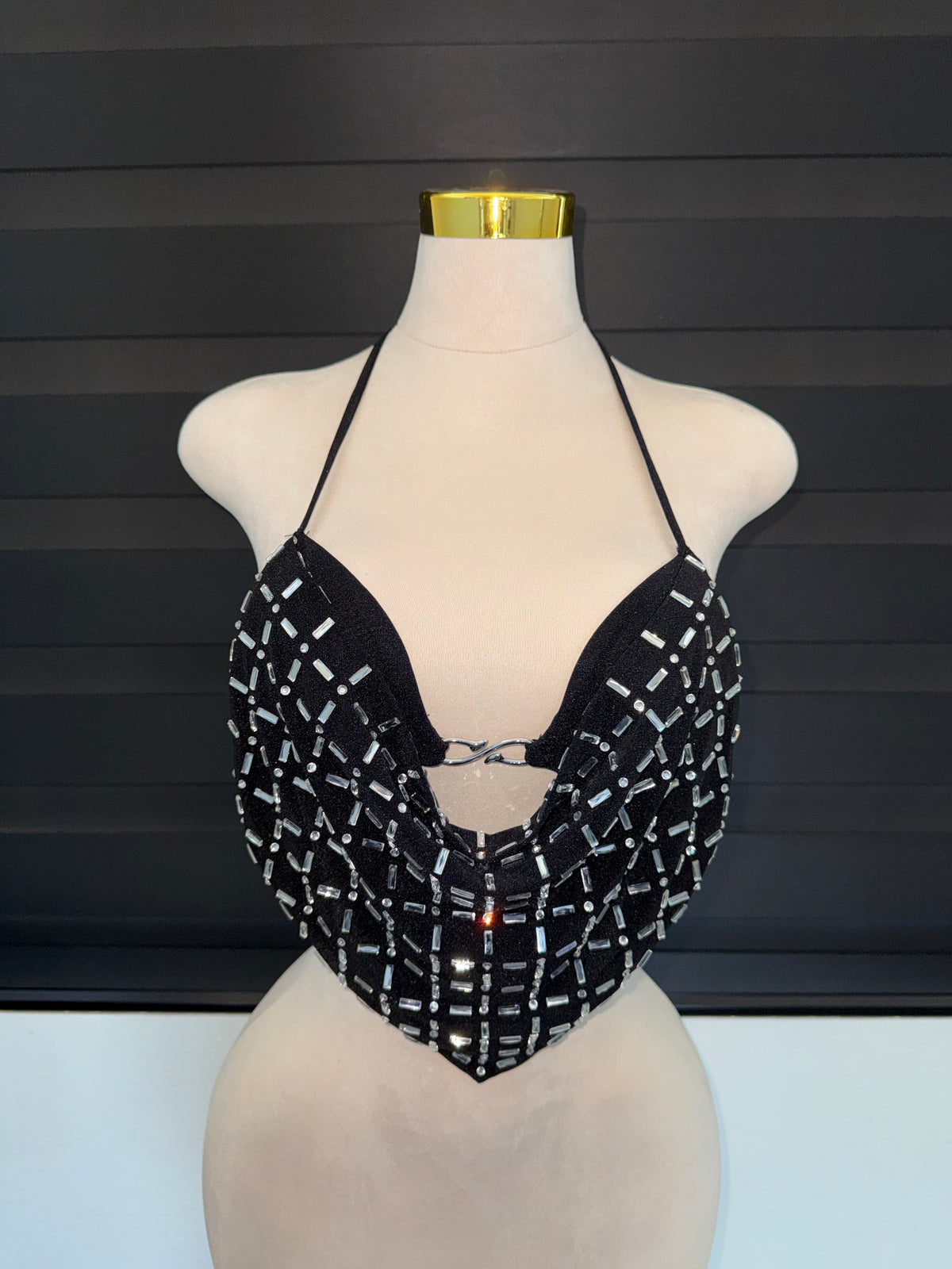 Rhinestone Bandana Halter Top