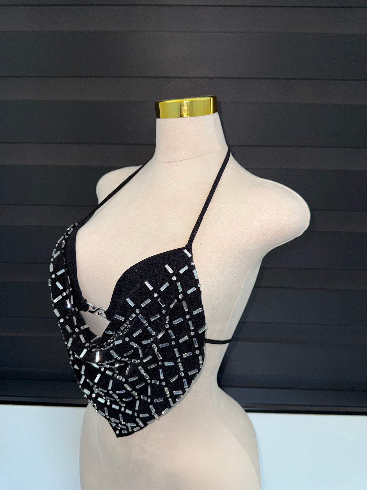 Rhinestone Bandana Halter Top