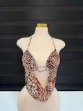 Leopard Halter Top