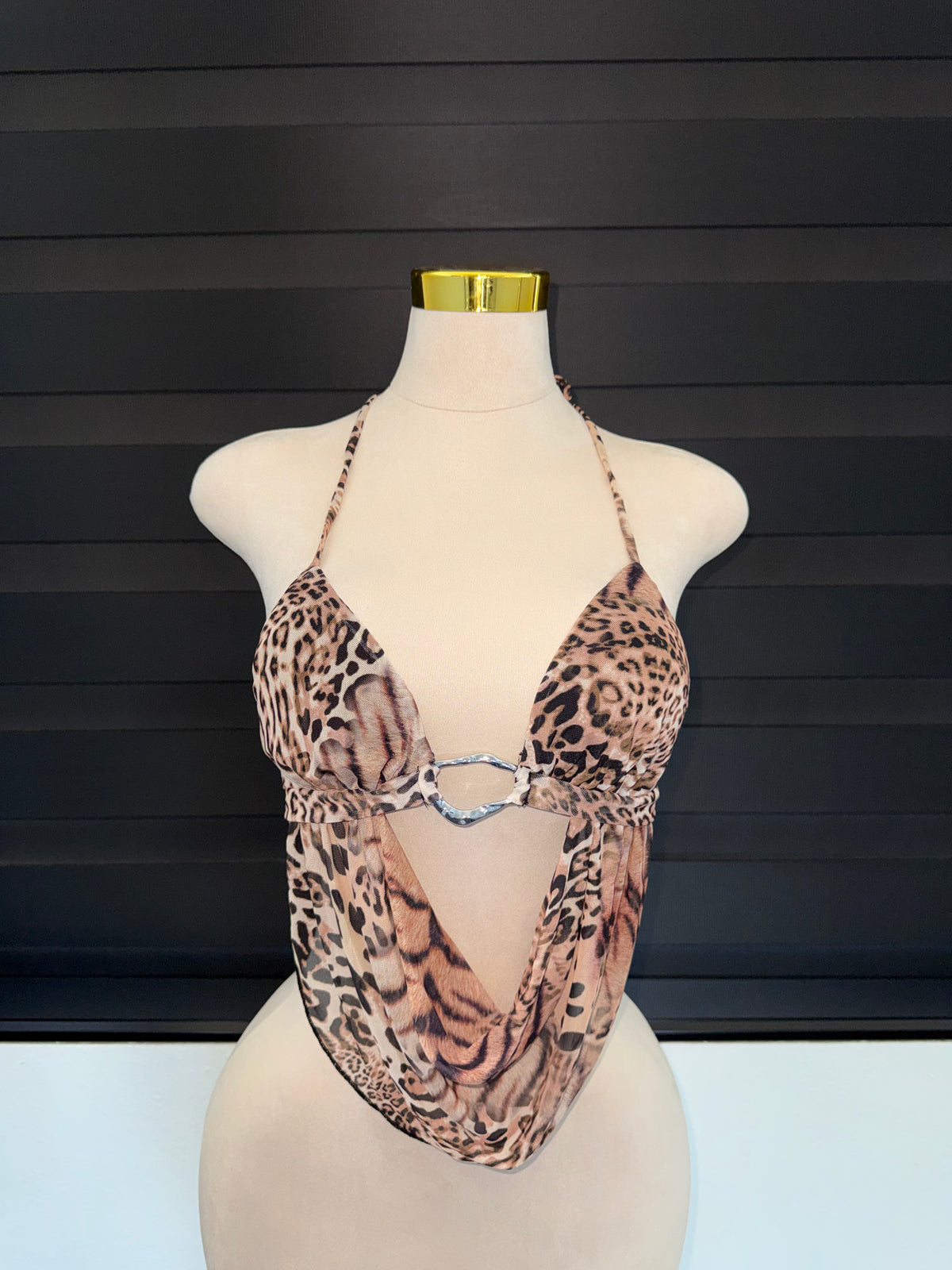 Leopard Halter Top
